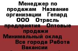 Менеджер по продажам › Название организации ­ Гепард, ООО › Отрасль предприятия ­ Оптовые продажи › Минимальный оклад ­ 30 000 - Все города Работа » Вакансии   . Архангельская обл.,Коряжма г.